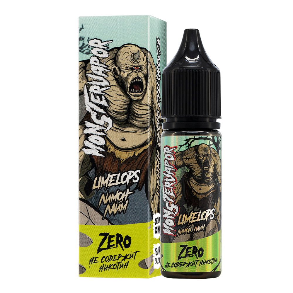 Жидкость MONSTERVAPOR ZERO LIMELOPS (лимон лайм) - Вдох Выдох